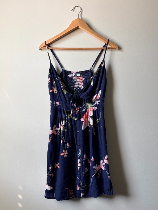 Dresses & Skirts - Wildfire Navy Floral Tie-Front Sundress